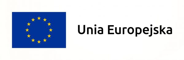 Logo UE z napisem 600x196